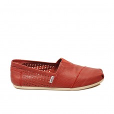 TOMS MAN RED PERFORATED LEATHER
